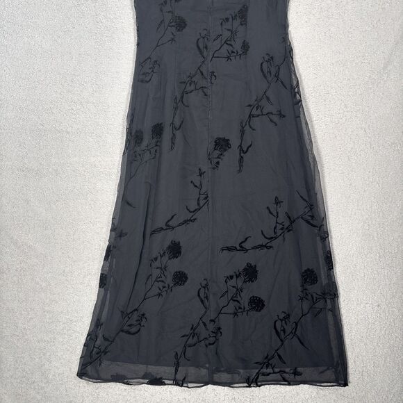 VNTG Helene Blake Women’s Dress Size M Layered Chiffon Velvet Burnout Whimsigoth - Picture 12 of 14